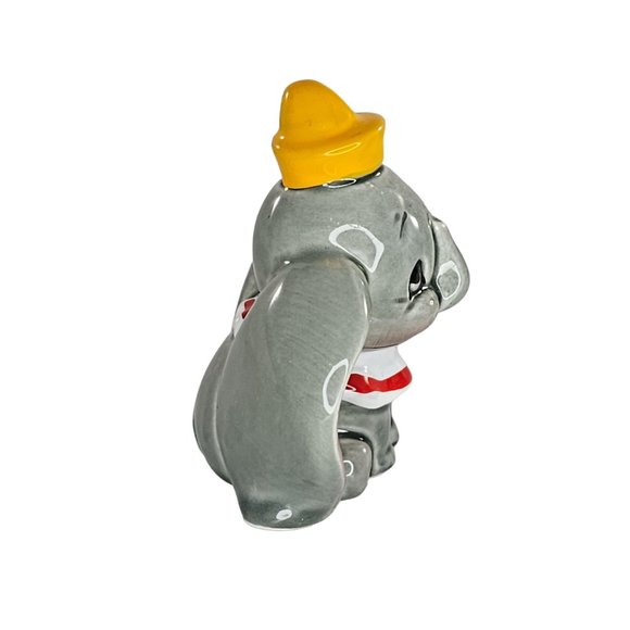 Vintage Disney Dumbo Figurine Japan Sitting Trunk Up Lucky - Picture 4 of 8